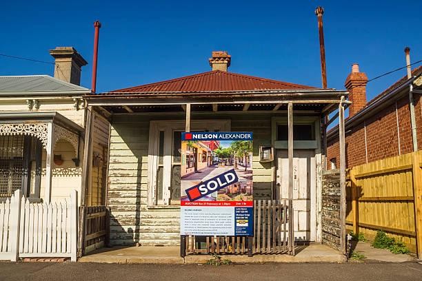 Sold sign displayed outside a residential property in St Kilda, Victoria